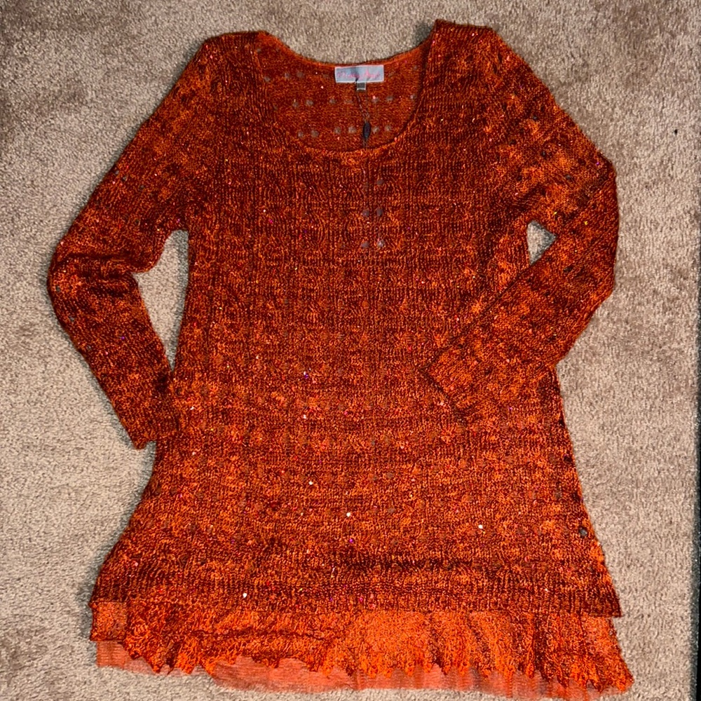 Pretty Angel Orange Knit Tunic